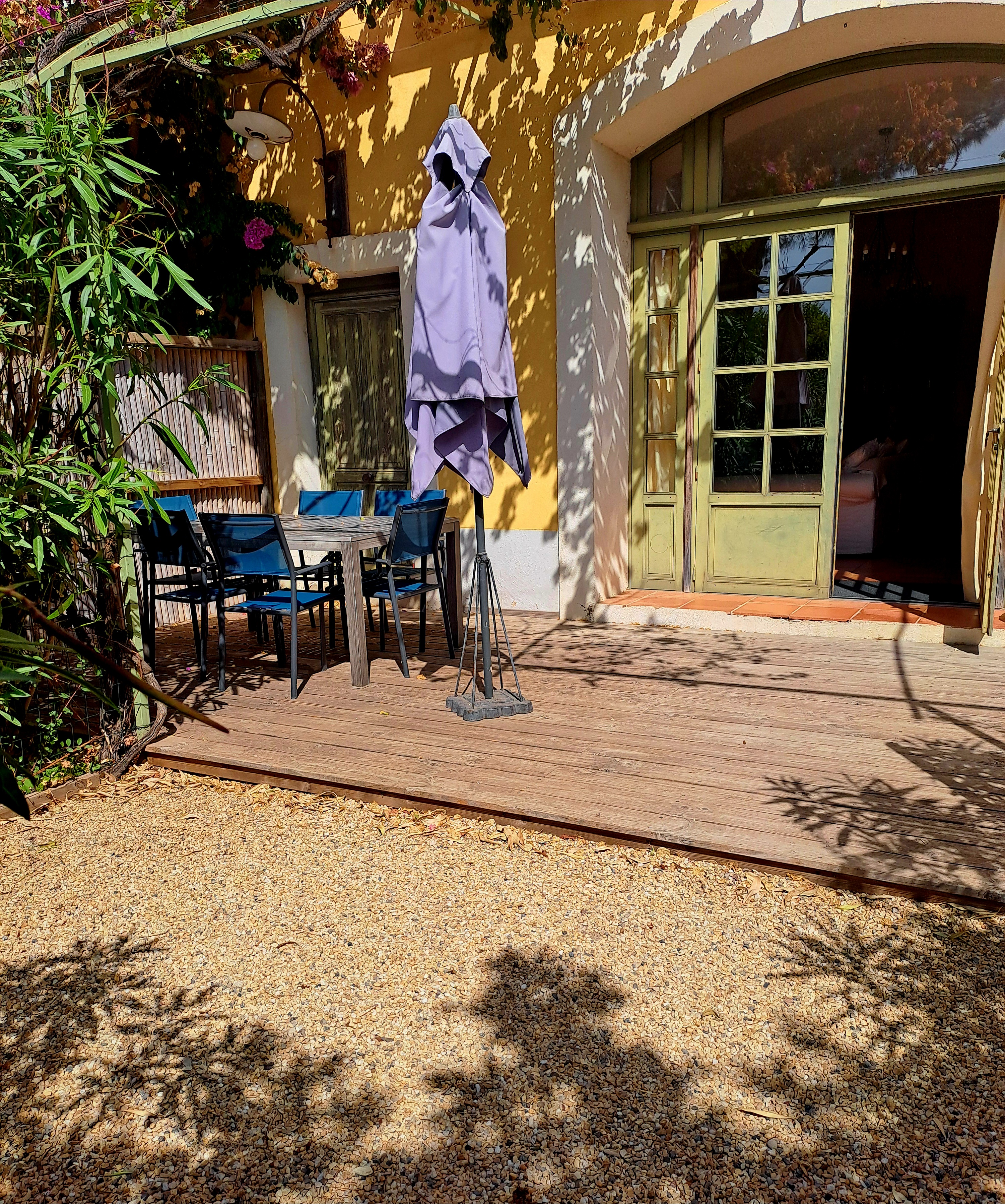 Terrasse bambou