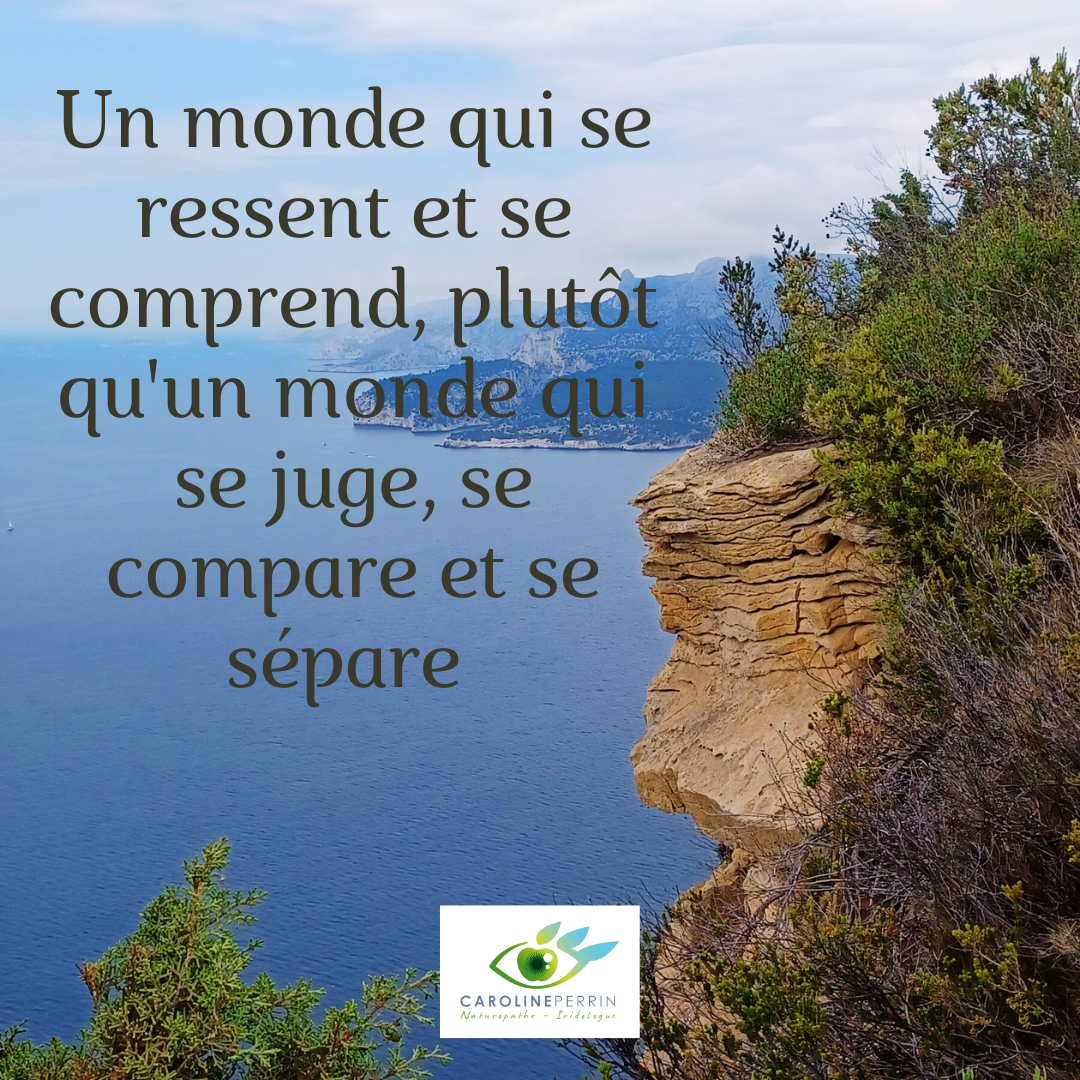 Un monde qui se ressent et se comprend, plutôt qu'un monde qui se juge, se compare et se sépare - 1