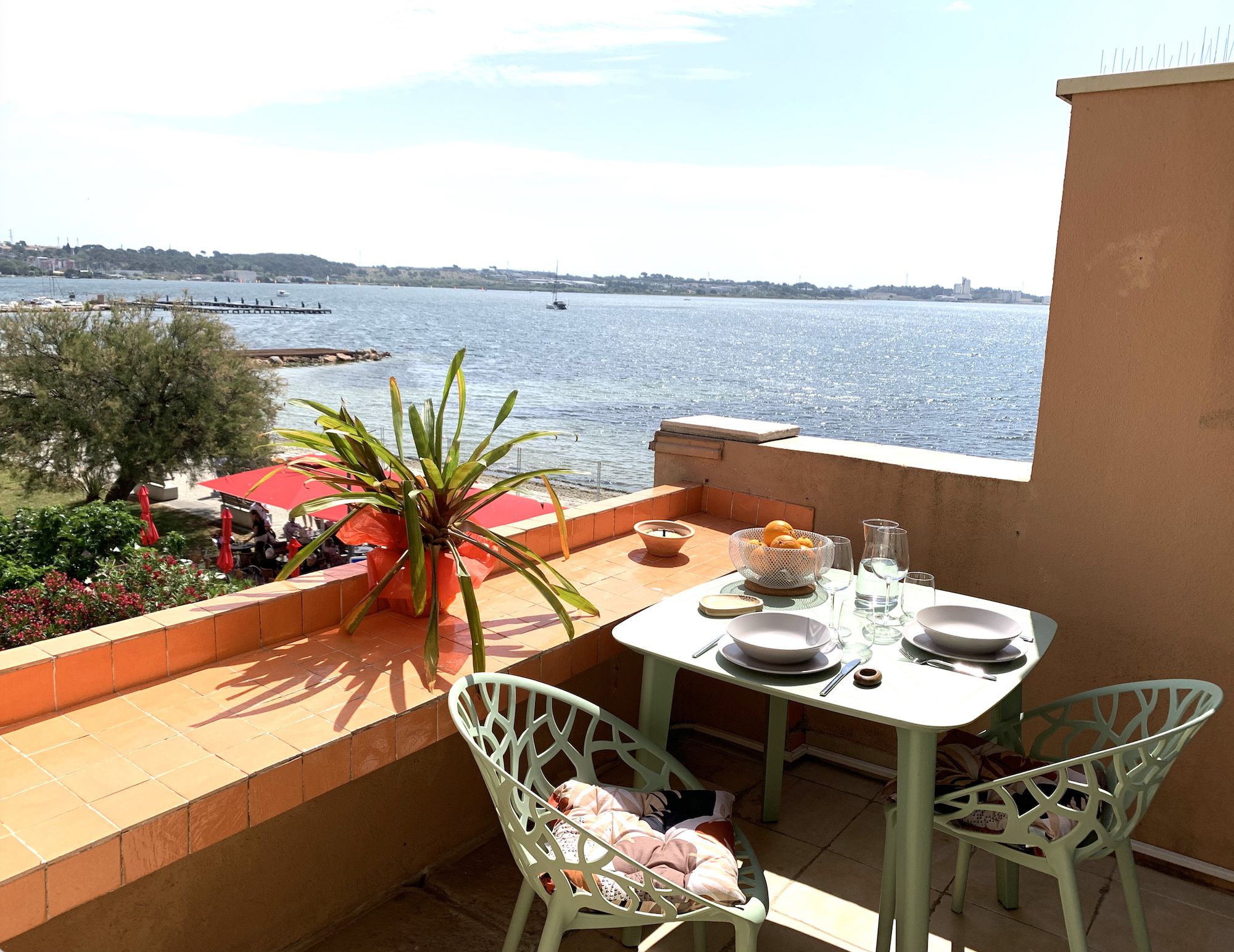 1-Location Balaruc-les-Bains residence verseau Vue Terrasse Savatte Jerome